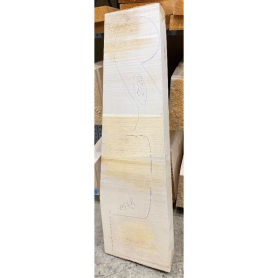 Double Bass Neck Block, Plain Maple