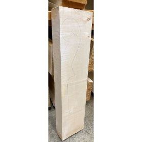 Double Bass Neck Block, Slightly Flamed Maple