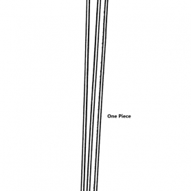 Black-White-Black Guitar Purfling, Fiber, 1 piece Only