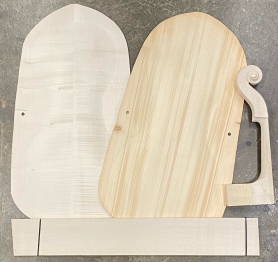 Euro Cello Kit, Pre-Carved, Plain Maple Back/Sides,Top, Neck