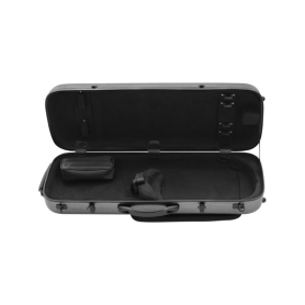 Calvert Oblong PolyCarbon VIOLA Case, Adjustable, Grey
