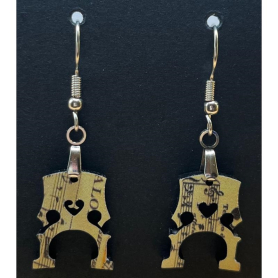 Acrylic Cello Bridge Earrings, Hypo-Allergenic Dangle