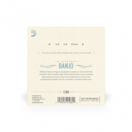 5 String Banjo Strings, Nickel, Lite, D'ADDARIO