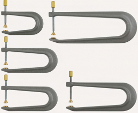 Aluminum Repair Clamp Set of 5.  85, (2)120, 160, 200mm