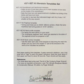 Siminoff 4-pc A Model Mandolin Template Set