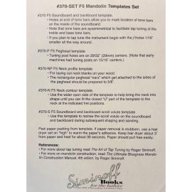 Siminoff 5-pc F5 Model Mandolin Template Set