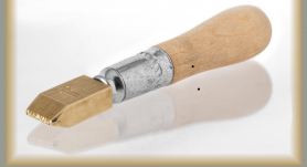 Bridge & Bow Custom Stamp - Brass with Wood Handle