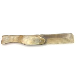 Bow Hair Comb, Made of Horn, Foldable