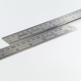 Steel Rule, Metric Graduations, 12" Long