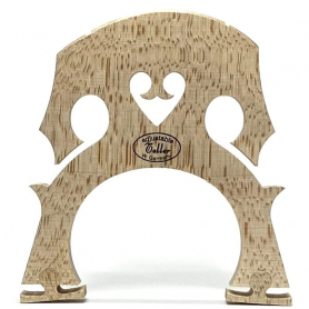 Cello Bridge, Adjustable Feet, Select High, Medium, or Low, Teller, 4/4 Size