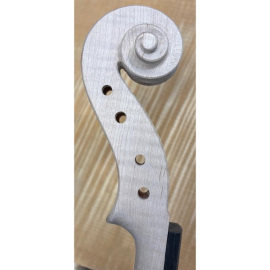 Violin Neck, Carved Scroll with Ebony Fingerboard,  China, Choose Size