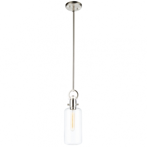 SINGLE LRG GLASS CLEAR PENDANT