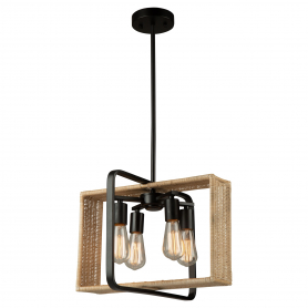 PERRIS 4 LT PENDANT - RATTAN