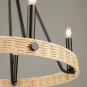 PERRIS 5 LT. RATTAN CHANDELIER
