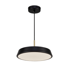 LEXI LED PENDANT BLACK (12"D.)