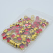 11mm Magnetic Crimp Cap, Red PTFE/White Silicone