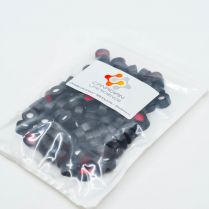 11mm Black Snap Cap, Red PTFE/White Silicone