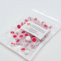 11mm Clear Snap Cap, Red PTFE/White Silicone 0.4"