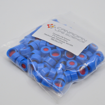 9mm  Blue Screw Cap, PTFE/Silicone/PTFE