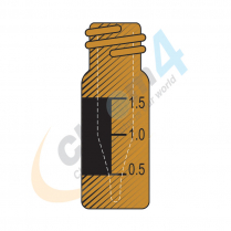 2mL Amber WM Screw Vial w/MS Fused in 300&micro;L Insert Bot