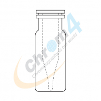 2mL Clear Crimp/Snap Ring Vial w/Fused in 300&micro;L Insert