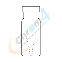 2mL Clear Crimp Vial w/ Fused 300&micro;L, Fused Bottom