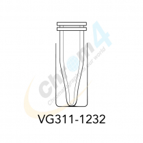 2mL Clear Crimp/Snap Vial, w/Narrow Tapered 300&micro;L insert, GC
