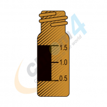2mL Certified Amber Robo Vial Marking Spot,  12 x 32mm, 9mm