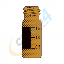 2mL Amber Robo Vial Mark Spot,12 x 32mm,9mm Thread Silanized