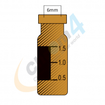2mL Amber LO Crimp Vial Marking Spot, 12 x 32mm, 11mm