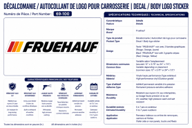 FRUEHAUF - D&Eacute;CALQUE 1.5" X 11.5"