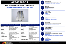 ANCRA 72" LOW PROFILE SINGLE ROW FLANGED S-TRACK