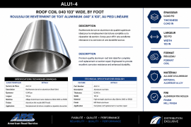 ALUMINUM ROOF SKIN .040" X 103"