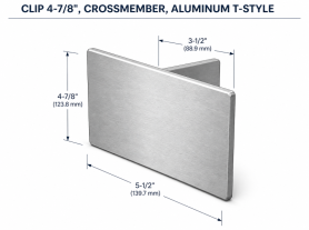 PLAQUE EN T 4-7/8" DE FIXATION POUR TRAVERSE DE PLANCHER