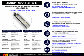 DOME LIGHT LED STRIP 36" CLEAR