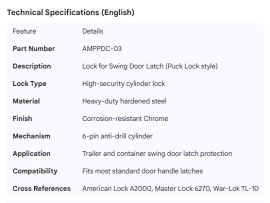 CADENAS POUR GACHE DE PORTE