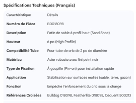 BULLDOG SAND SHOE HIGH PROFILE (6") FOR 2" JACK TUBE