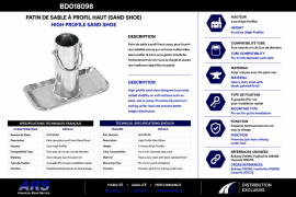 BULLDOG SAND SHOE HIGH PROFILE (6") FOR 2" JACK TUBE