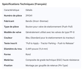 BENDIX CONTROL BUTTON