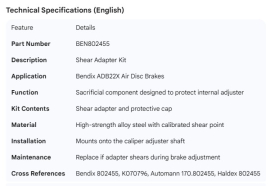 BENDIX BRAKE CHAMBER 18/24 ADB22X