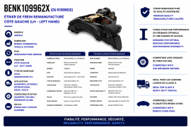 BENDIX ADB22X KW DISC BRAKE CALIPER LH REMAN // 450$ CORE