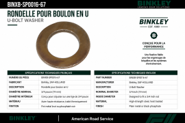 BINKLEY WASHER U-BOLT 3/4"