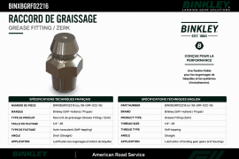 BINKLEY GREASE FITTING PROPAR