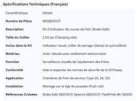 BRAKE SAFE HARDWARE KIT W/CLAMP 2.00"