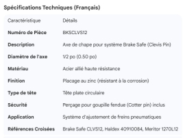 BRAKE SAFE CLEVIS PIN 1/2"