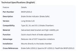 BRAKE SAFE TRUCK LONG STROKE