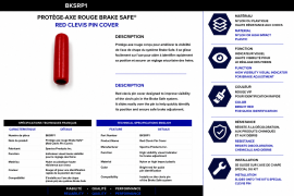 BRAKE SAFE RED CLEVIS PIN COVER