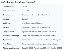 BLOXWICH DOOR ROD HANDLE