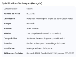 BLOXWICH DOOR LATCH BACK PLATE