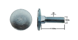 ROLL-UP DOOR BOLT 1/4" X 1-1/2" ZINC